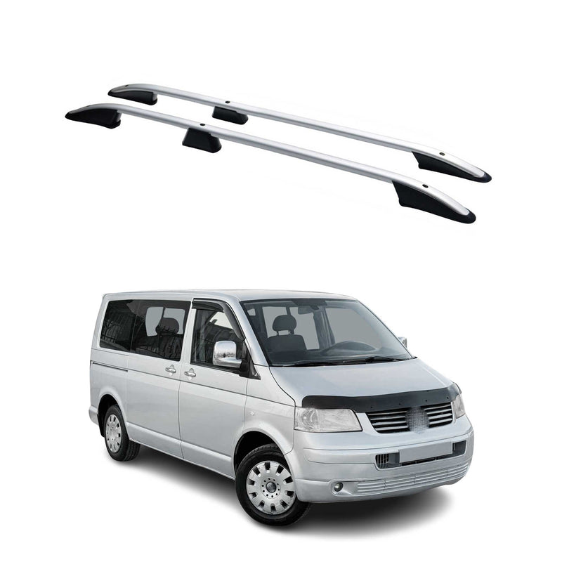 Dachreling Dachträger für VW Multivan T5 Caravelle 2003-2015 L1 Kurzer Alu Grau