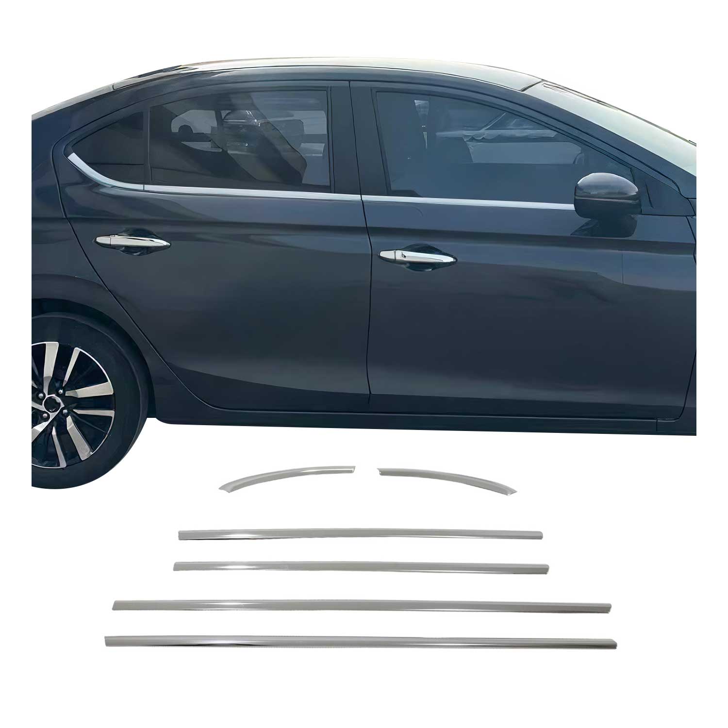 Fensterleisten Zierleisten für Honda City Stufenheck 2020-2026 Edelstahl 6tlg