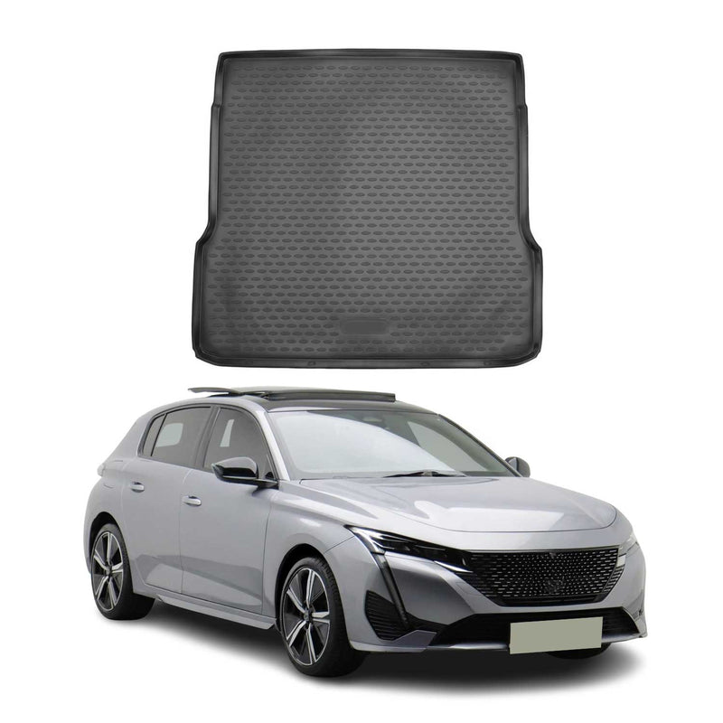 Kofferraummatte Kofferraumwanne für Peugeot 308 2022-2024 Gummi TPE Schwarz