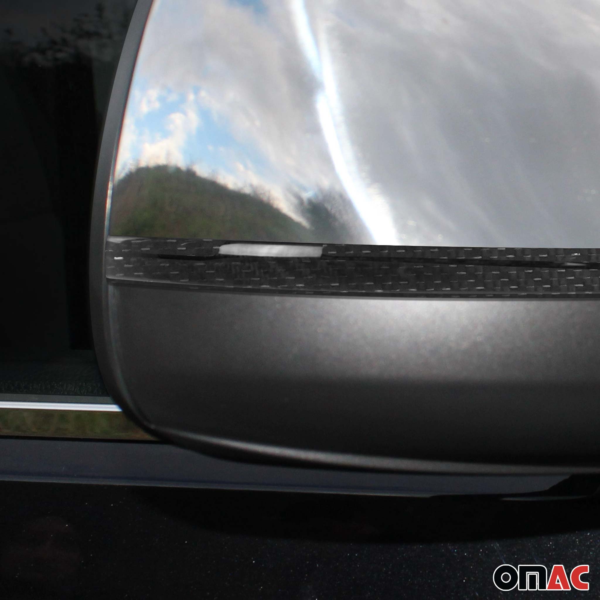 Spiegelkappen Leiste für VW Caravelle T5 2010-15 Kohlefaser Carbon Schwarz 2tlg