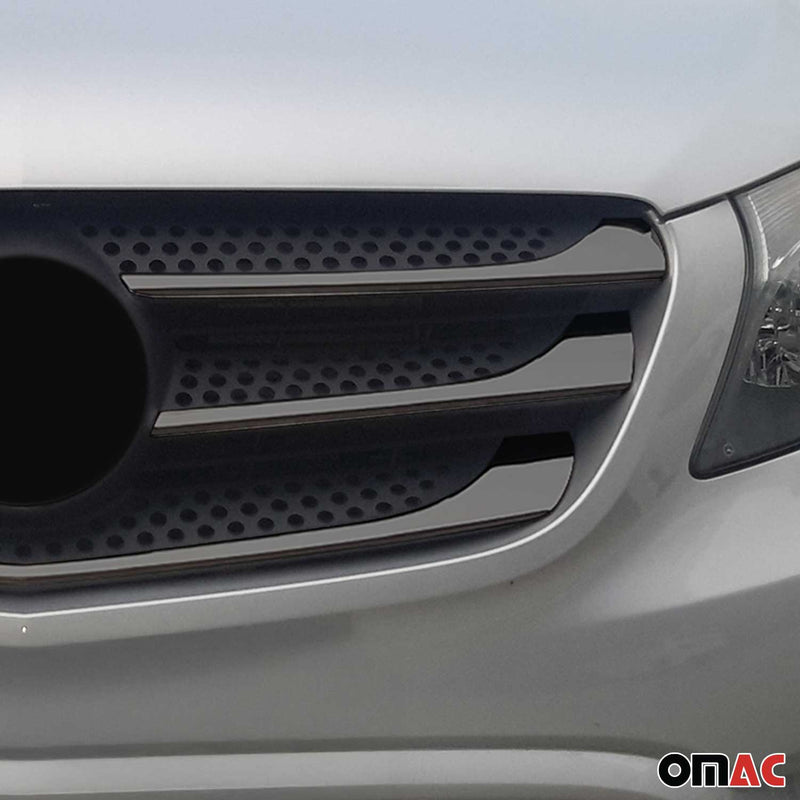 Kühlergrill Leiste Grillleisten für Mercedes Vito W447 2014-2019 Chrom Dunkel 5x