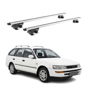 Dachträger für Toyota Corolla mk8 Kombi 2000-2002 Facelift 90kg Alu Silber ABE