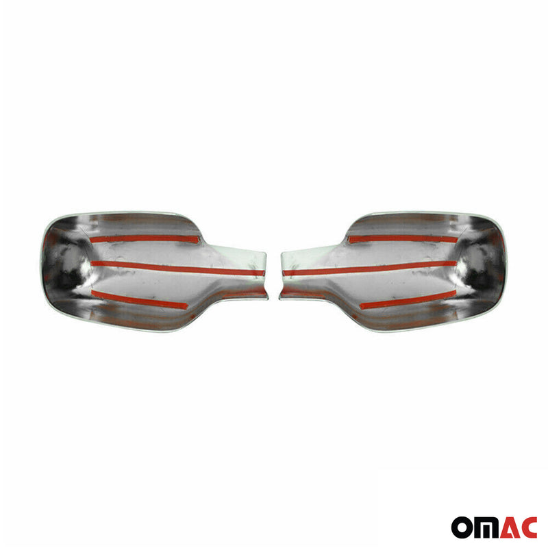 Spiegelkappen Spiegelabdeckung für Renault Clio 2005-2013 Edelstahl Silber 2tlg
