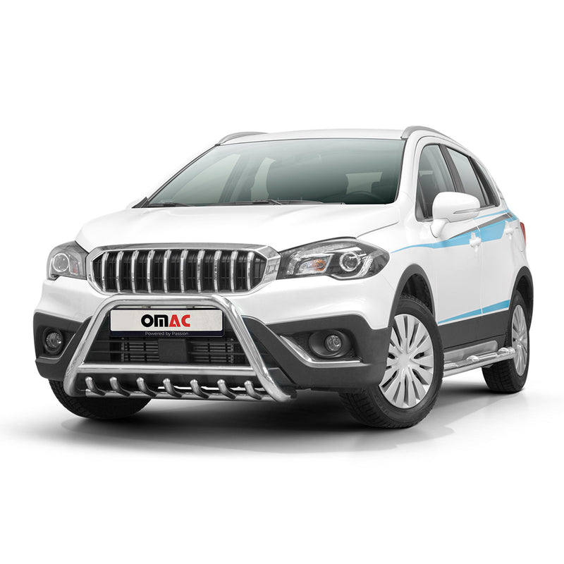 Edelstahl Frontschutzbügel für Suzuki SX4 S-Cross 2016-2022 mit ABE Silber