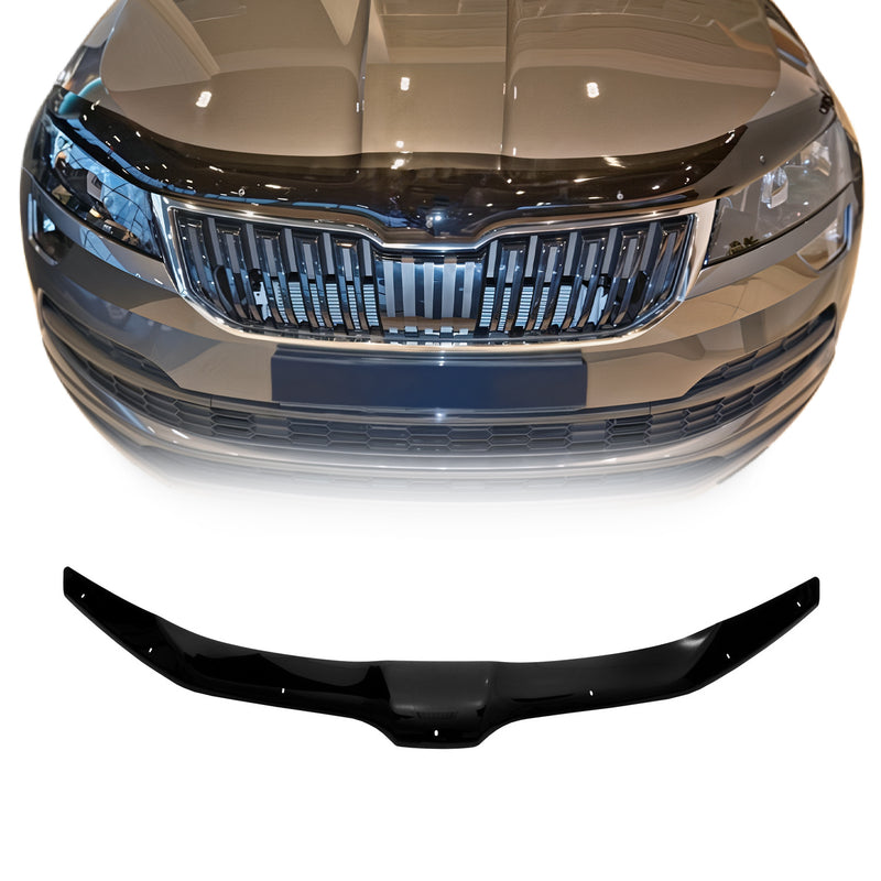 Motorhaube Deflektor Insekten Steinschlagschutz für Skoda Karoq 2017-2019 Dunkel