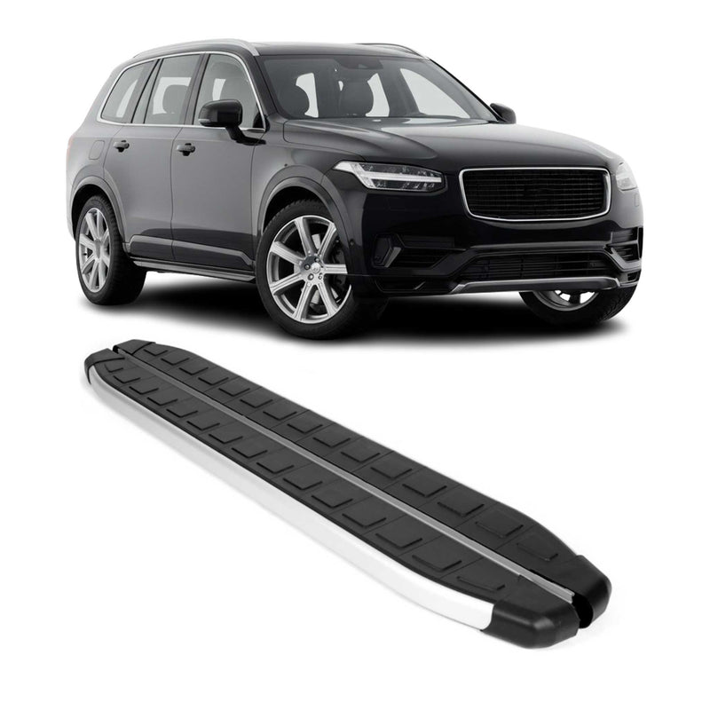 Seitenschweller Seitenbretter Trittbretter für Volvo XC90 2015-2020 Alu Schwarz