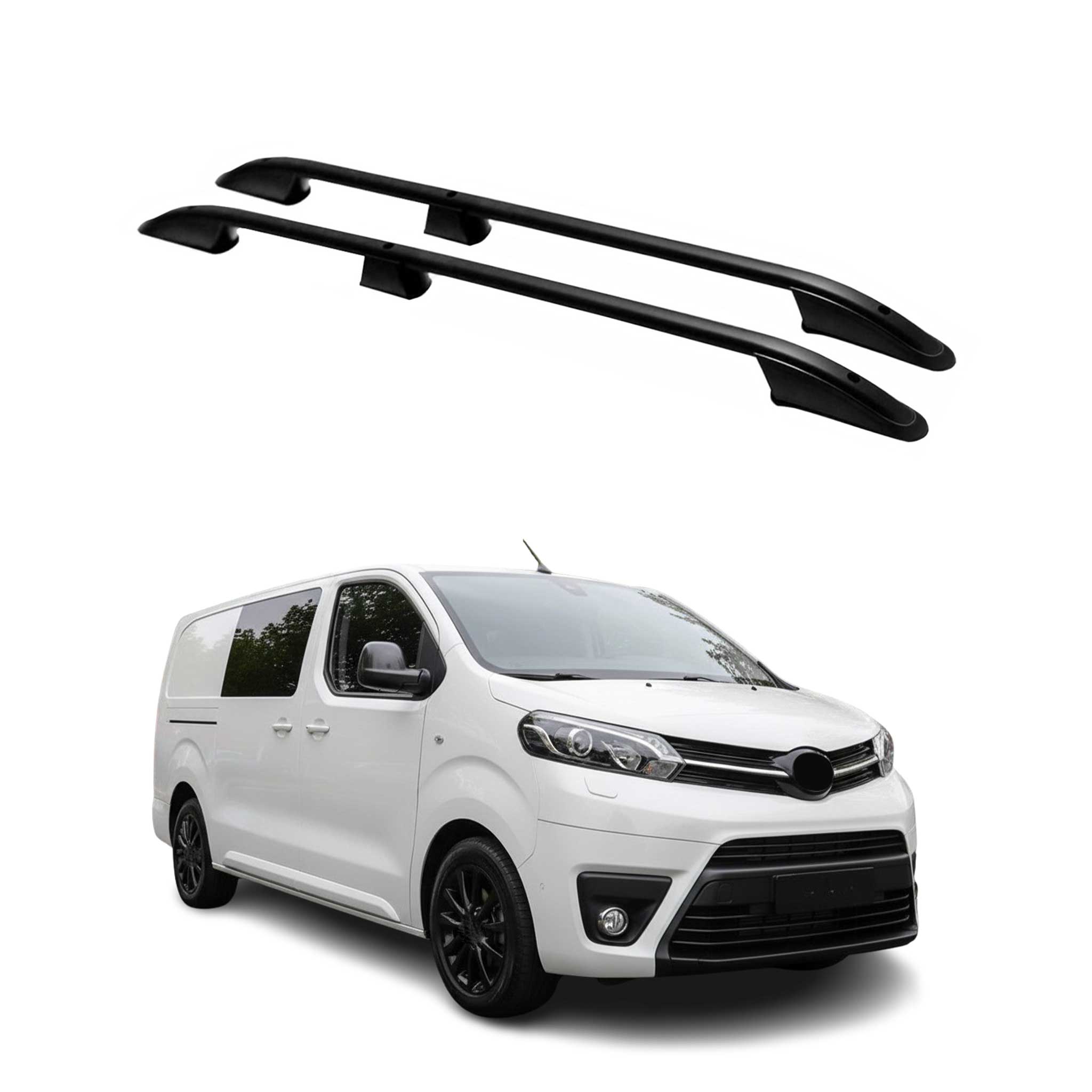 Dachreling Dachgepäckträger für Toyota ProAce / ProAce Verso 2016-26 L2 Schwarz