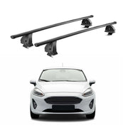 Stahl Dachträger für Ford Fiesta VII Schrägheck 2018-2023 5Tür 2tlg Schwarz