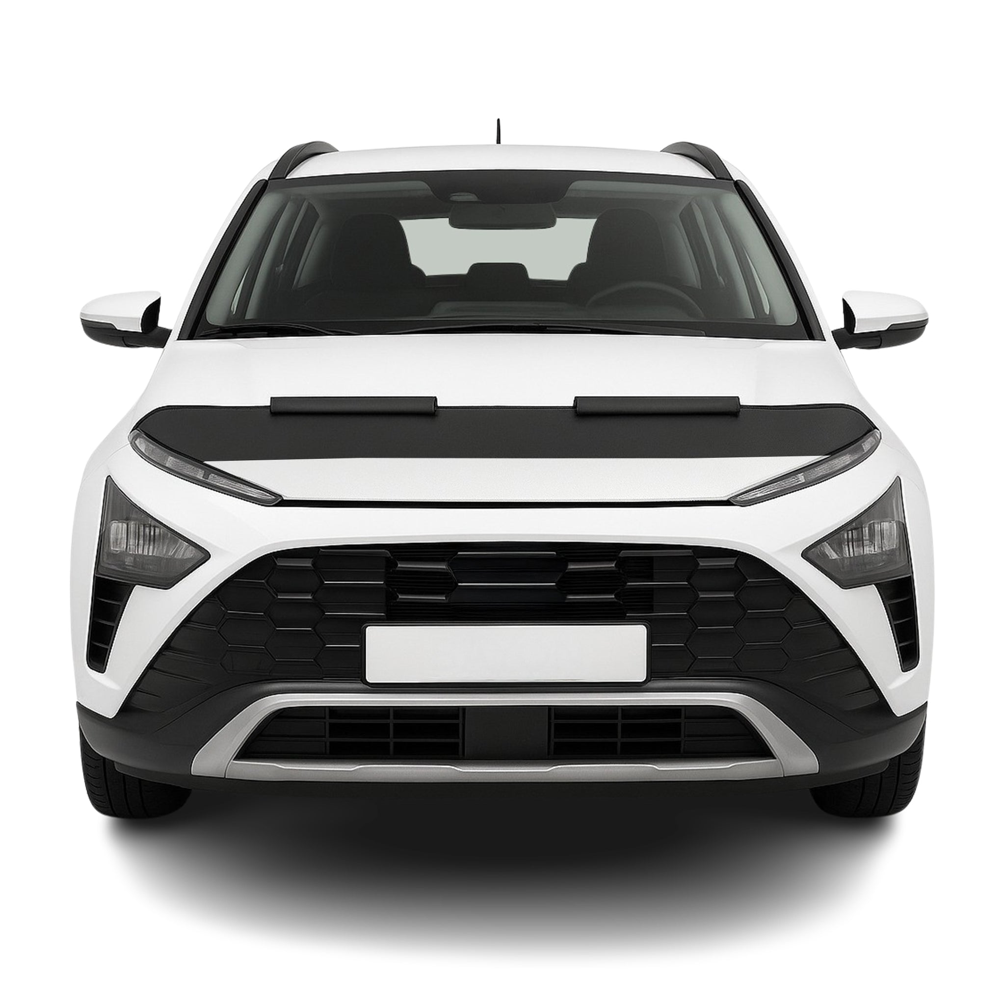 Haubenbra Steinschlagschutz Bonnet Bra für Hyundai Bayon 2021-2026 Schwarz Halb
