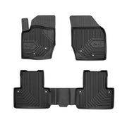 Fußmatten Gummimatten No.77 für Volvo XC90 I 2002-2014 TPE Gummi Schwarz 3 tlg