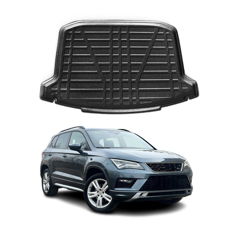 Kofferraumwanne Laderaumwanne für Seat Ateca 2016-2025 Gummi TPE Schwarz
