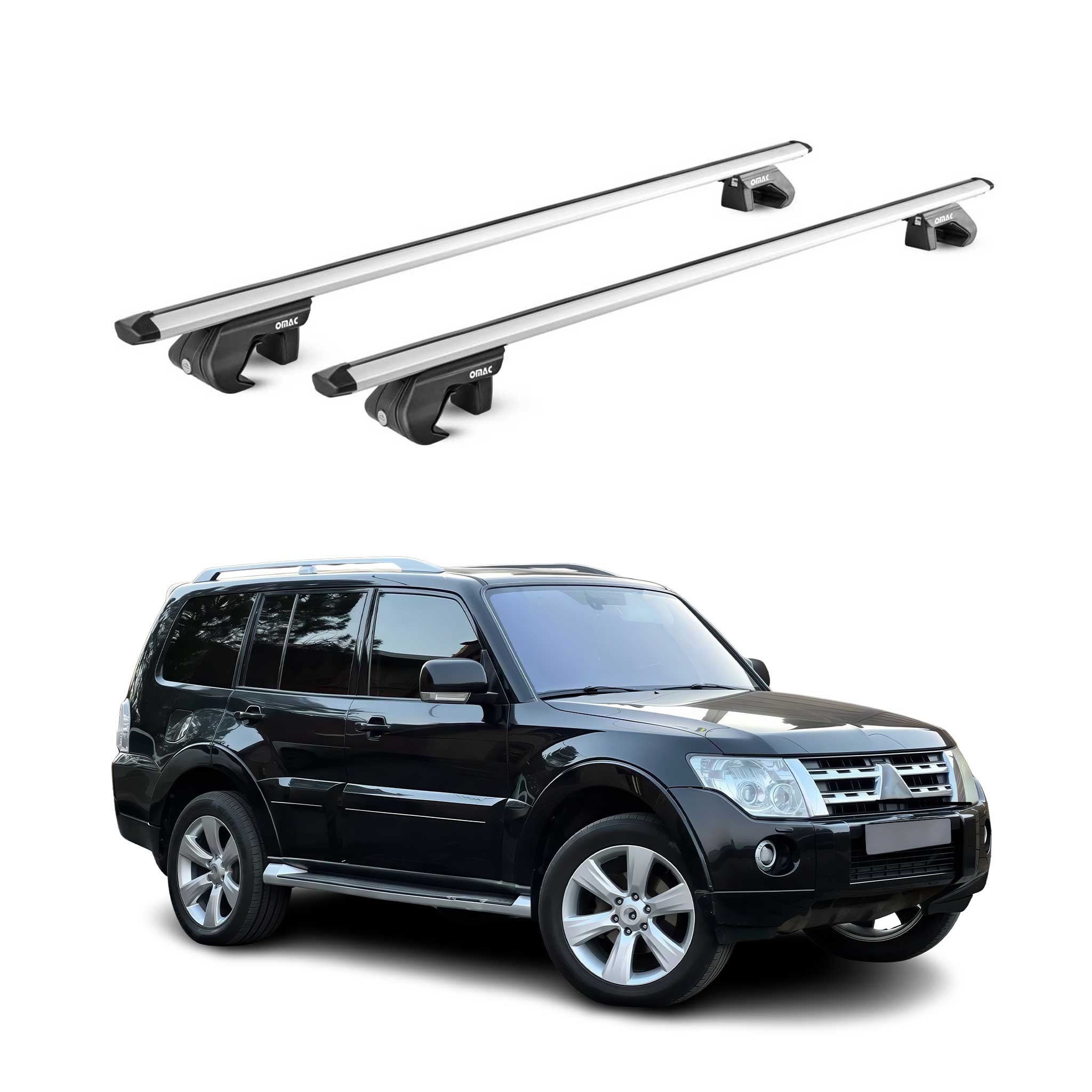 Dachträger für Mitsubishi Pajero V80 2006-2021 3-5 tür 90kg Alu Silber 2x ABE