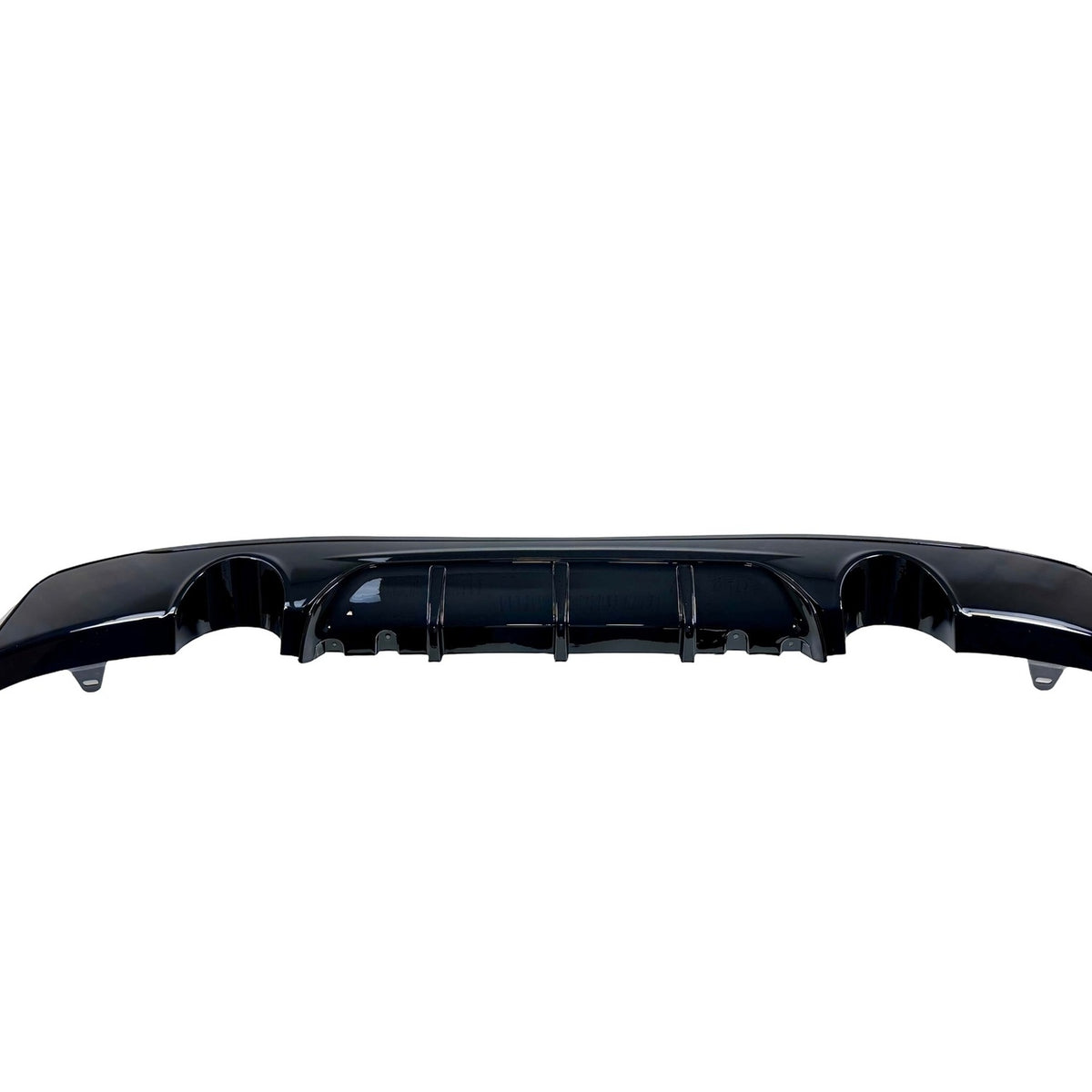 JOM Heckschürzeneinsatz für BMW 2er F22/F23 2010-2017 schwarz glänzend 1-Rohr (li/re)