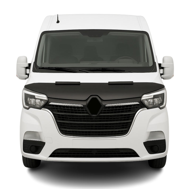 Haubenbra Steinschlagschutz Bonnet Bra für Renault Master 2019-2025 Schwarz Halb
