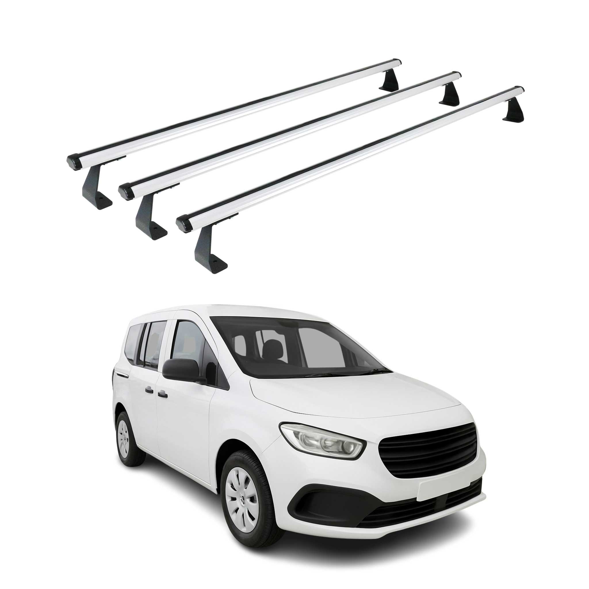 Dachträger Grundtäger für Mercedes Citan W420 2021-2026 75kg Alu Silber 3 tlg