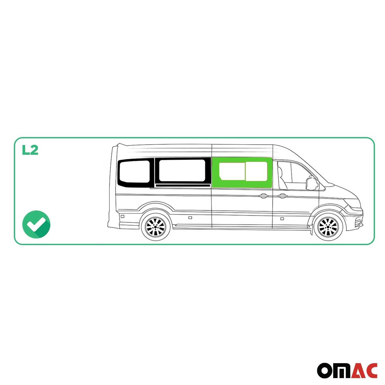 Seitenfenster Schiebefenster für VW Crafter 2017-2026 Rechts Schiebetür L2