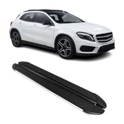 Seitenschweller Trittbretter für Mercedes GLA 2014-2020 Silber Aluminium 2 tlg