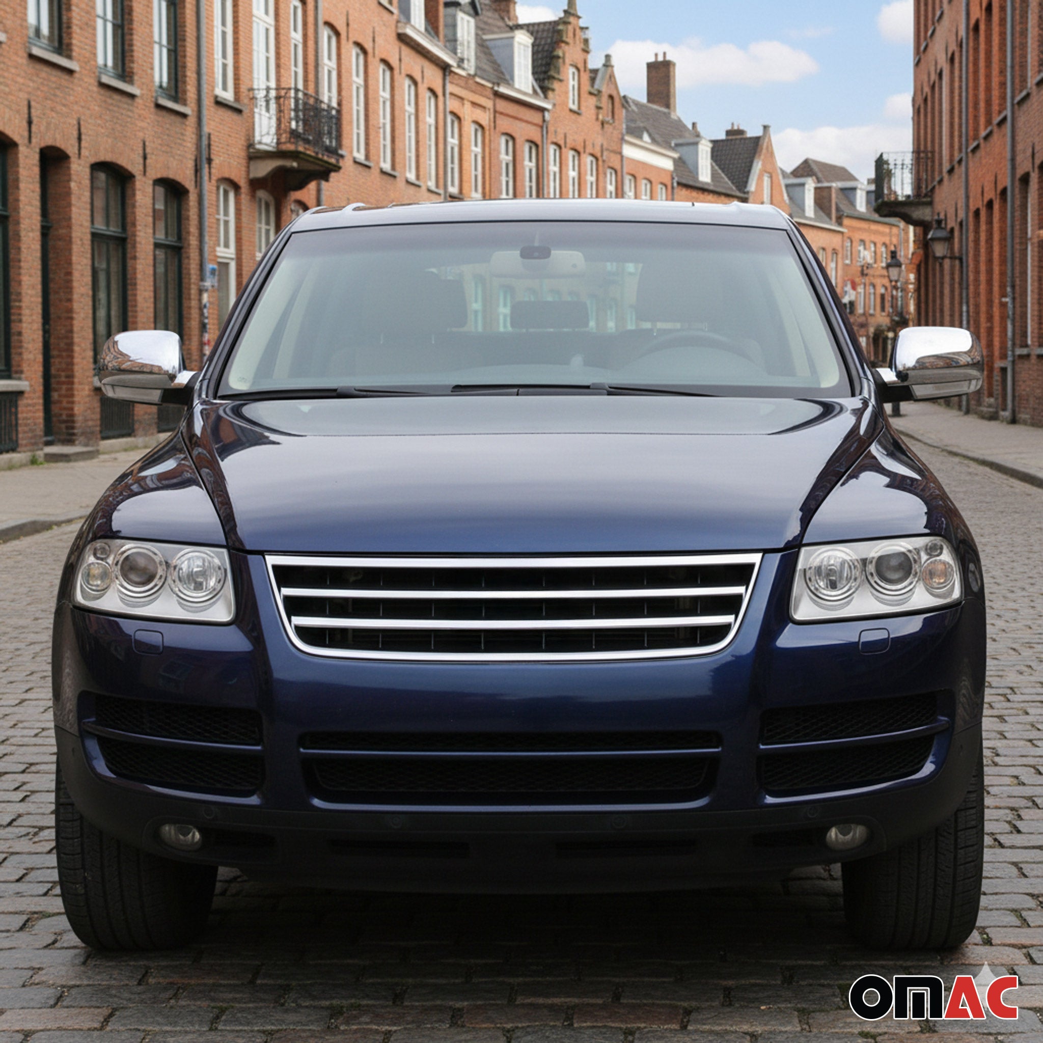 Spiegelkappen Spiegelabdeckung für VW Touareg I 2002-2010 Edelstahl Chrom 2tlg