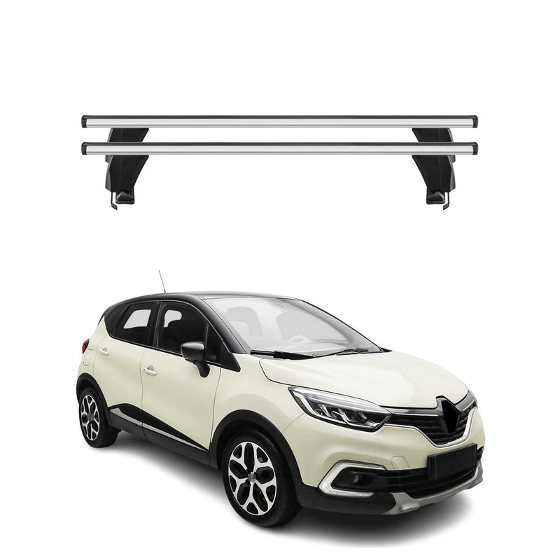 Menabo Dachträger Grundtäger für Renault Captur mk1 2017-2019 FL 50kg Alu Silber