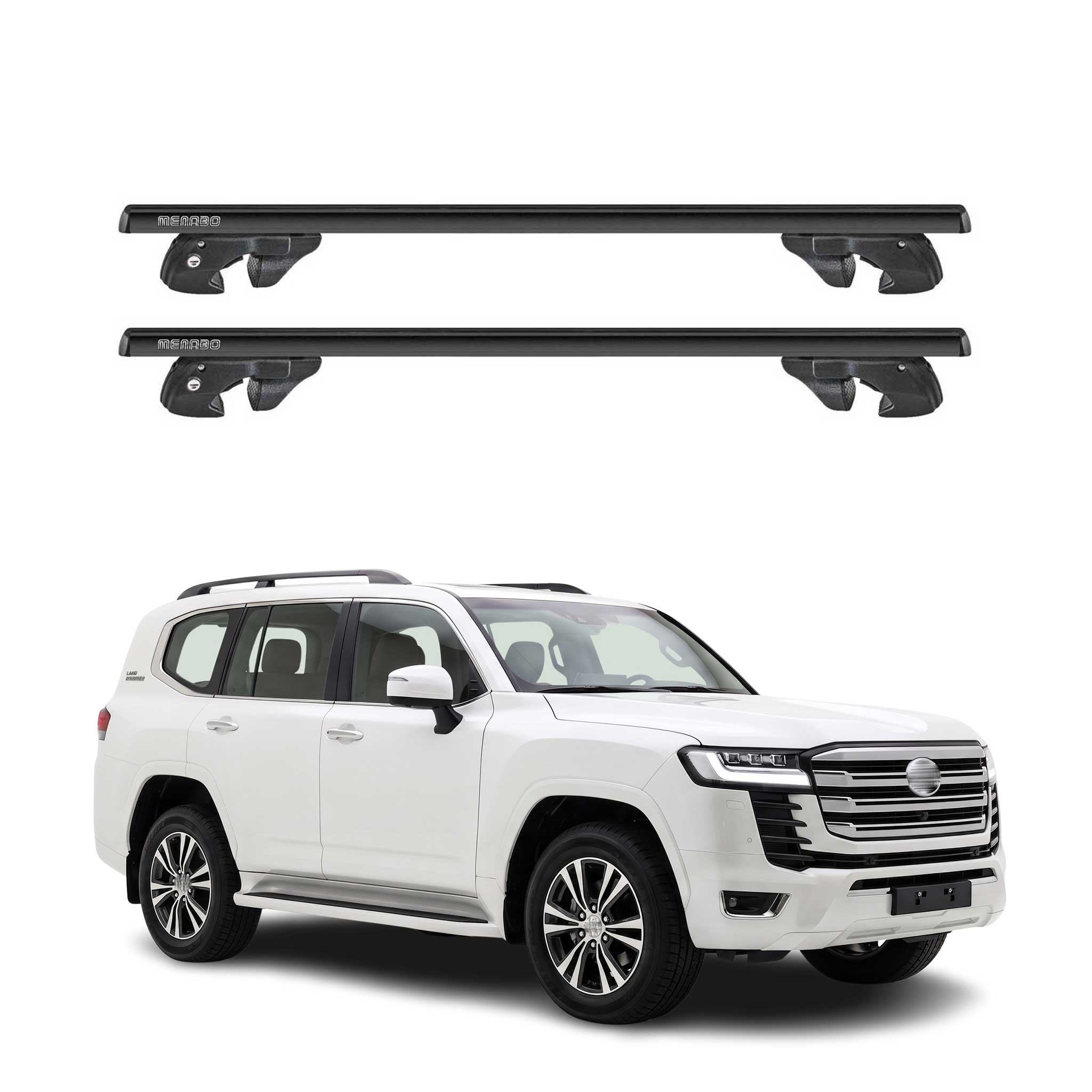 Dachträger Grundtäger für Toyota Land Cruiser J300 2022-2026 Alu TÜV Schwarz 2x