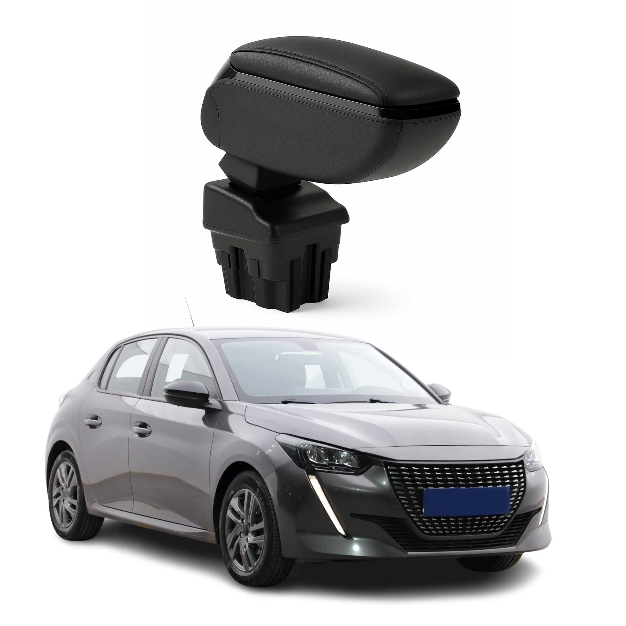 Armlehne Mittelarmlehne Mittelkonsole für Peugeot 208 / 2008 2019-2026 PU-Leder