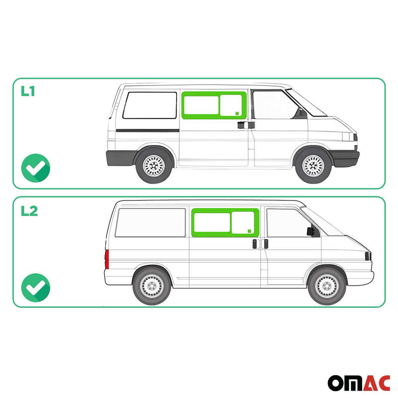 Schiebefenster Seitenfenster für VW T4 Transporter 1990-2003 Vorne Rechts L1 L2