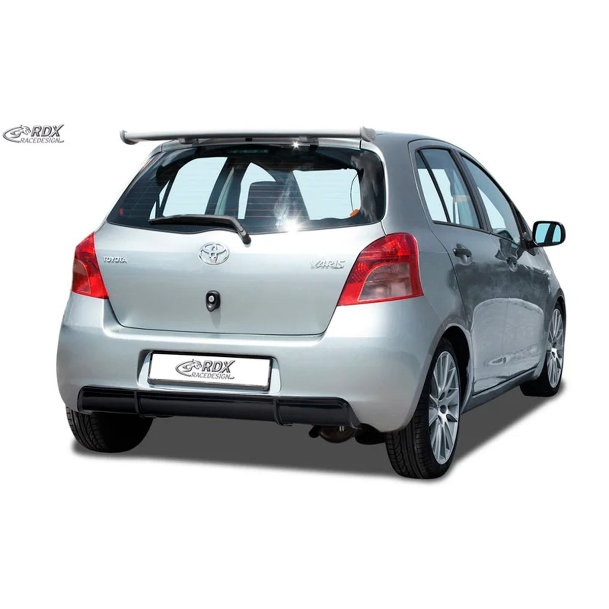 RDX Heckschürzenansatz Diffuser für Toyota Yaris P9 2005-2008 ABS Schwarz TÜV