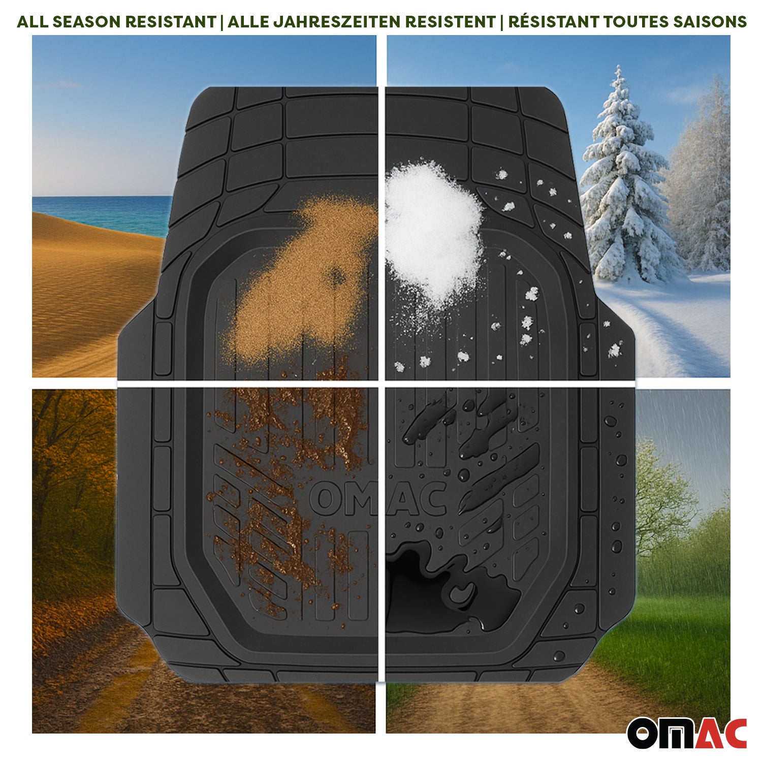 Fußmatten Gummimatten 3D Passform Matte für Skoda Elroq 2024-2026 Schwarz 4tlg