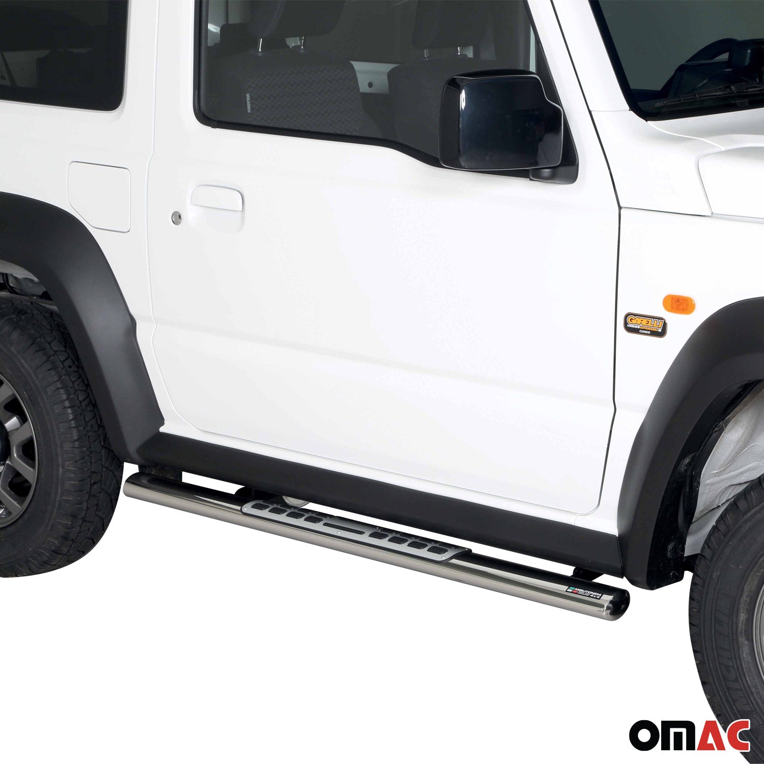 Edelstahl Seitenschweller Schwellerrohre für Suzuki Jimny 2018-2026 Silber