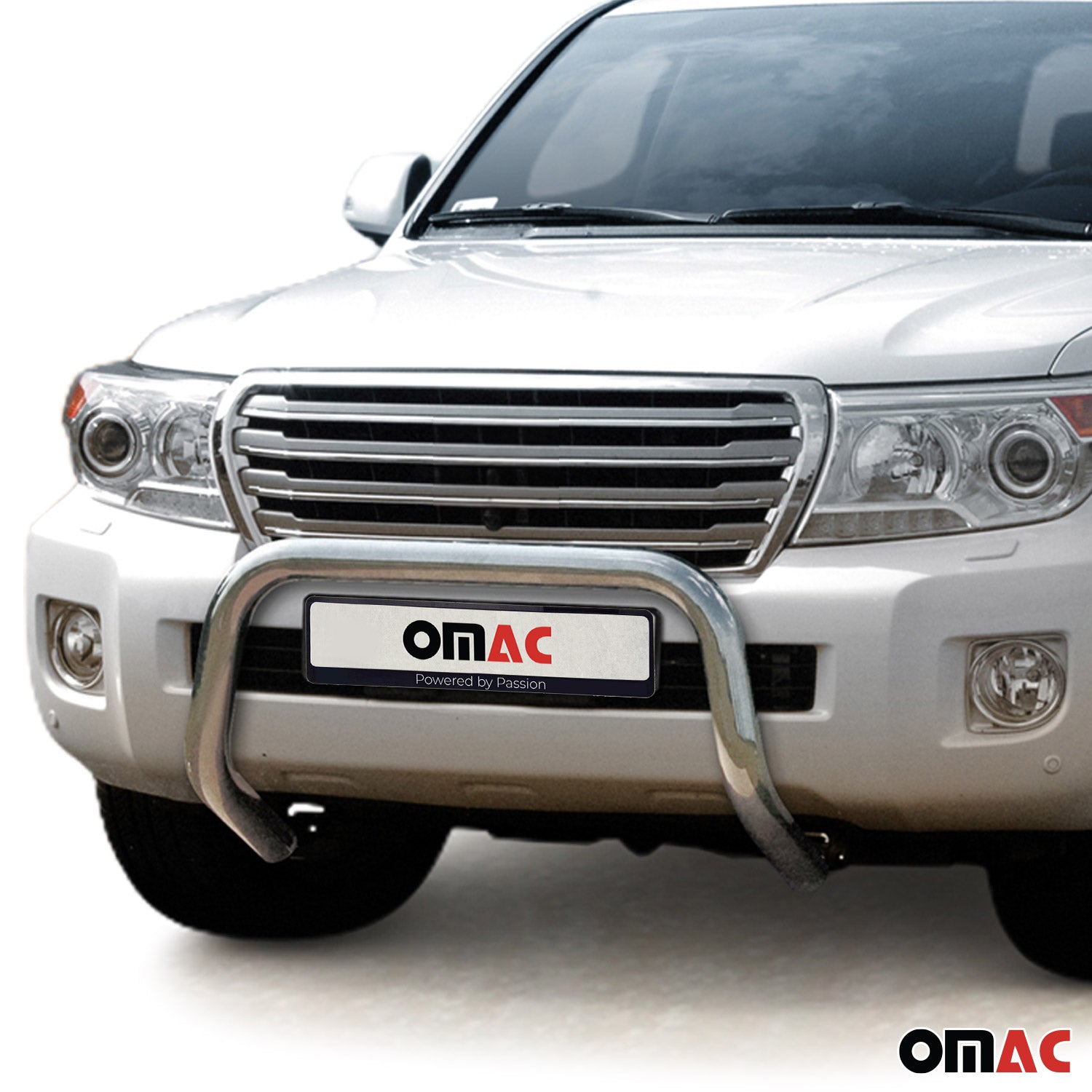 Stahl Frontbügel Frontschutzbügel für Toyota Land Cruiser V8 2012-16 ABE Silber