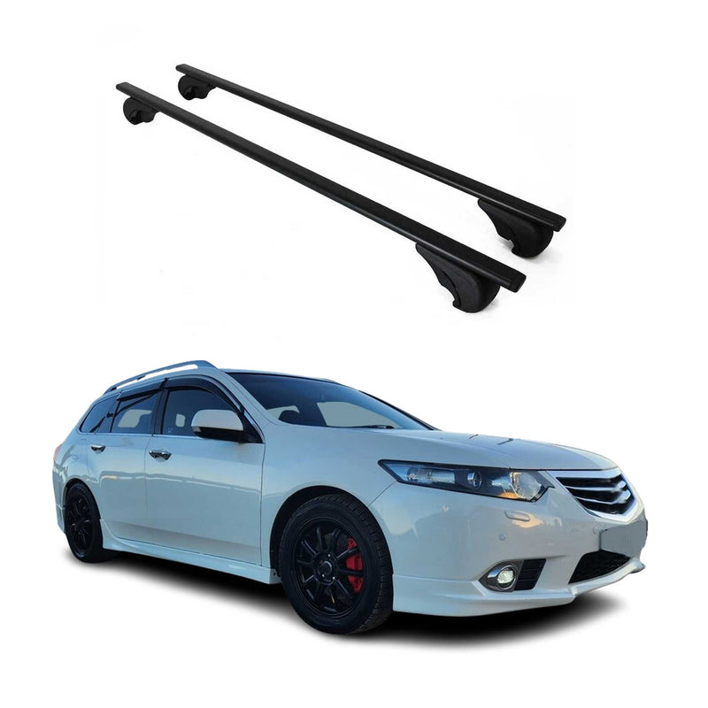 Dachträger Grundtäger für Honda Accord Kombi 2002-2015 75kg Metall Schwarz 2 tlg