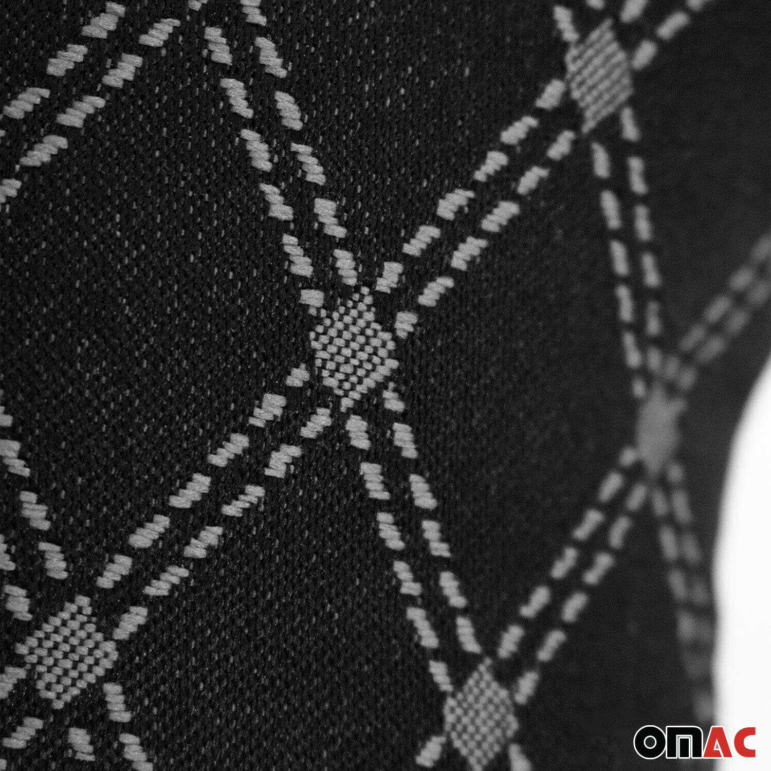 KFZ Auto Kopfstütze Sitzkissen Nackenstütze Textil & Leder Schwarz 8x30 cm