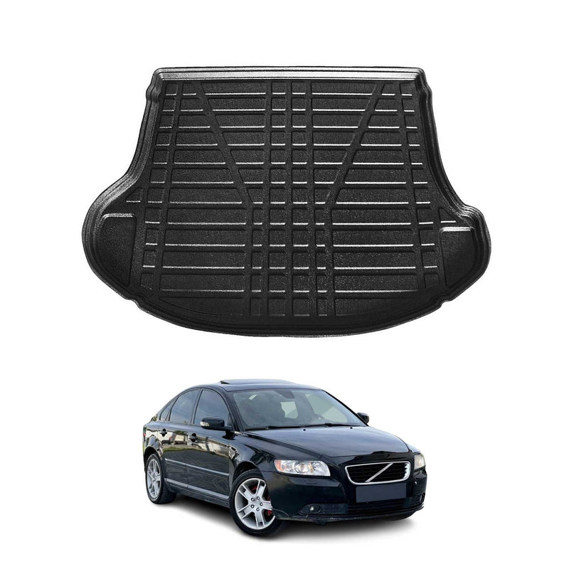 Kofferraumwanne Laderaumwanne für Volvo S40 2004-2012 Gummi TPE Schwarz
