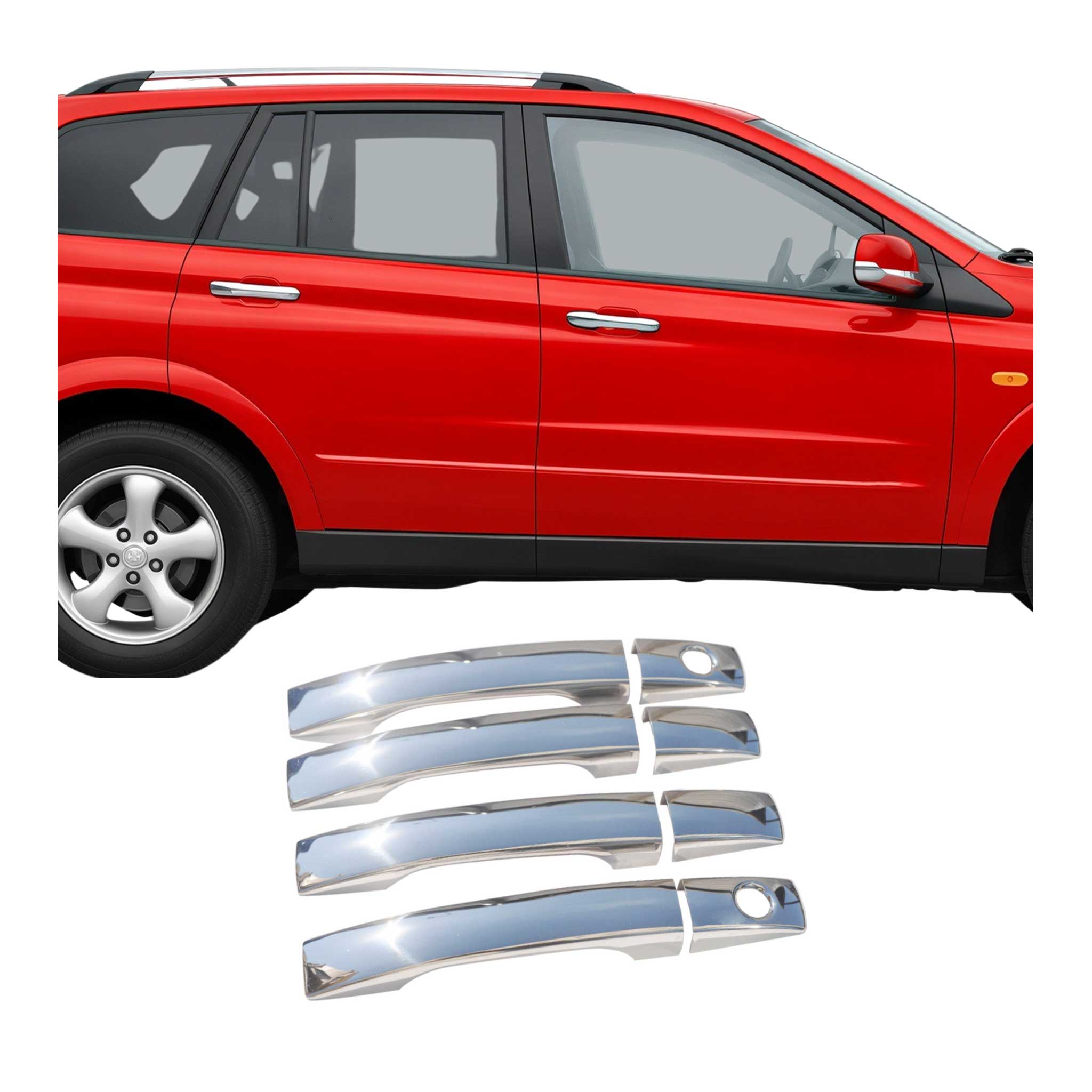 Chrom Türgriff Blende für Ssangyong Kyron 2007-2014 4 Tür Edelstahl 8tlg