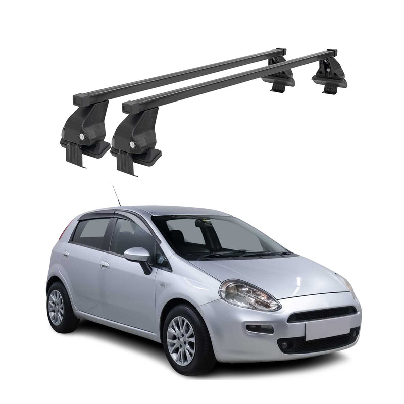 Menabo Dachträger Grundtäger für Fiat Punto mk3 2012-2018 5tür 50kg Schwarz 2x