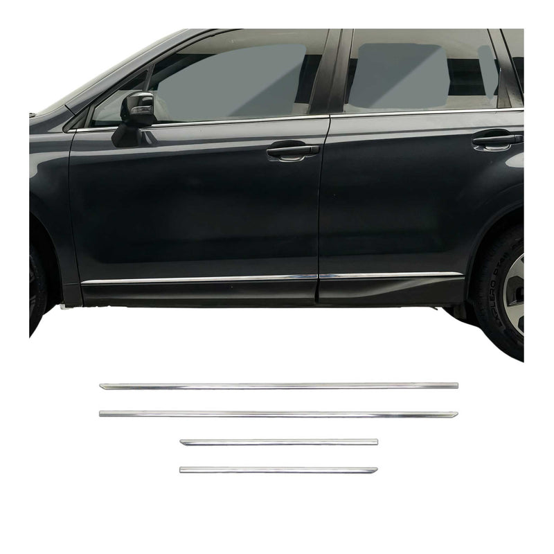 Seitentürleiste Türschutzleiste für Subaru Forester 2013-2019 Chrom Edelstahl 4x