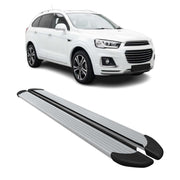 Seitenschweller Trittbretter Schweller für Chevrolet Captiva 2019-2025 Alu Grau