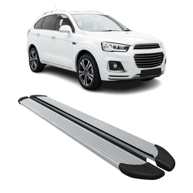 Seitenschweller Trittbretter Schweller für Chevrolet Captiva 2019-2025 Alu Grau