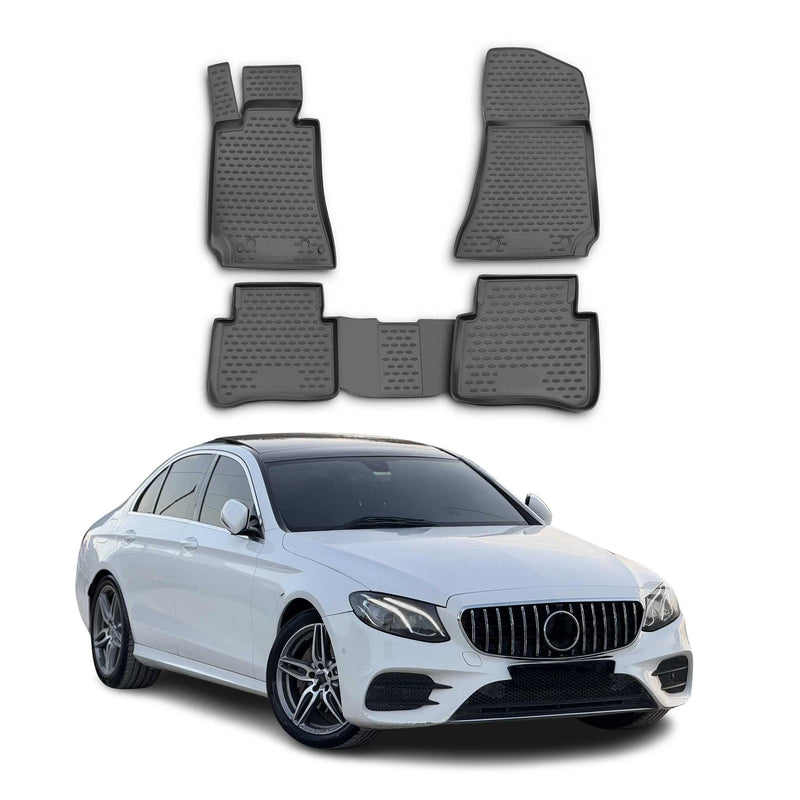 OMAC Fußmatten Automatten für Mercedes E W212 2013-2016 Gummi Schwarz 4 tlg