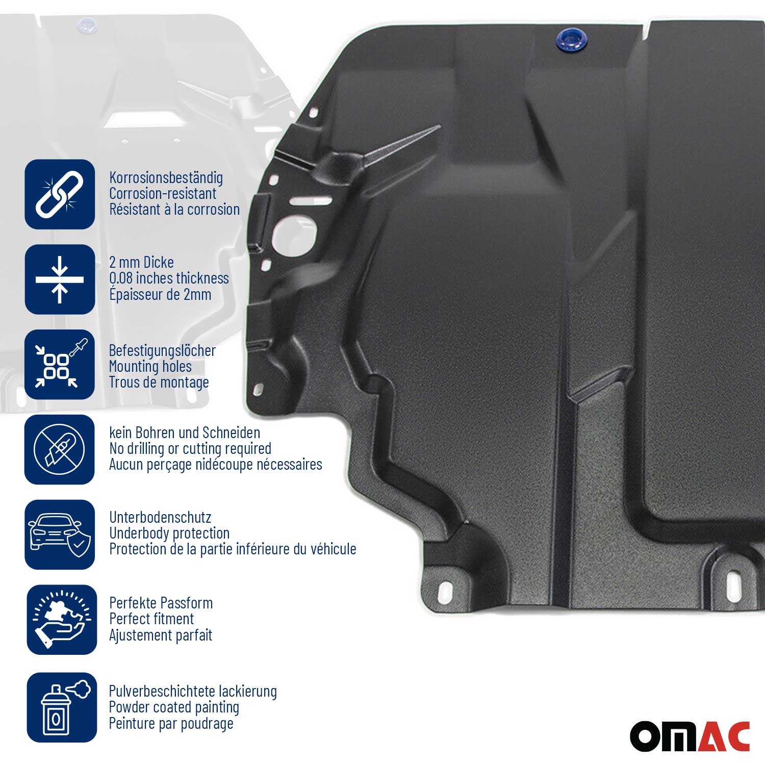 Unterfahrschutz Motor- Getriebeschutz für Nissan Qashqai 1.6/ 2.0 2006-2014
