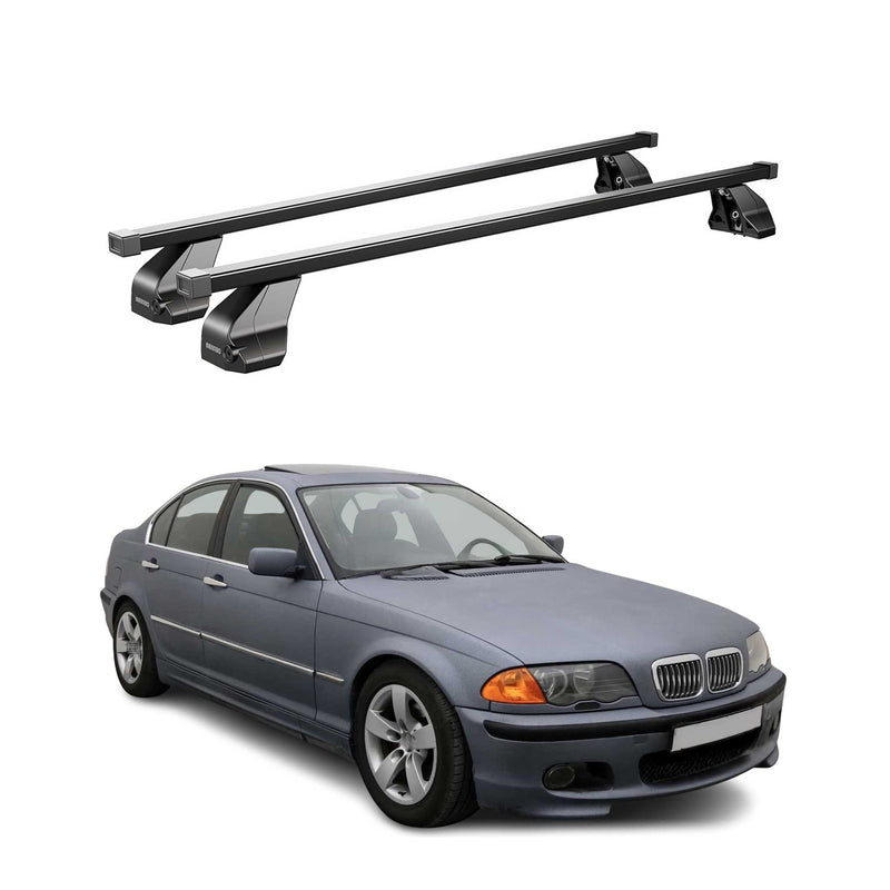 Menabo Dachträger Grundtäger für BMW 3er E46 Limo 1998-2007 75kg Stahl Schwarz