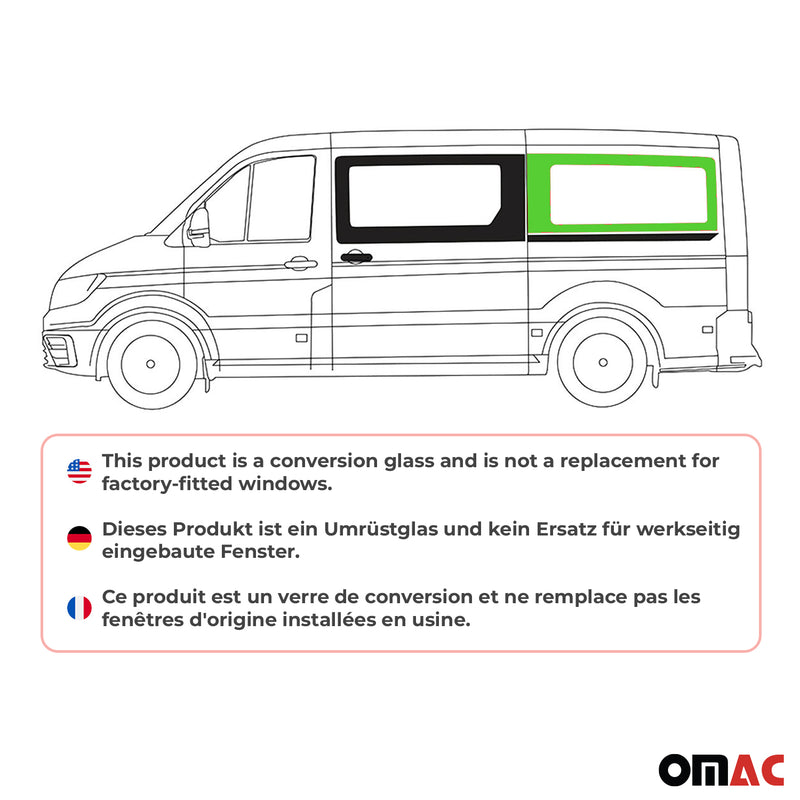 Seitenfenster Schiebetür für VW Crafter 2017-2025 Auto Fenster Links Auto L2