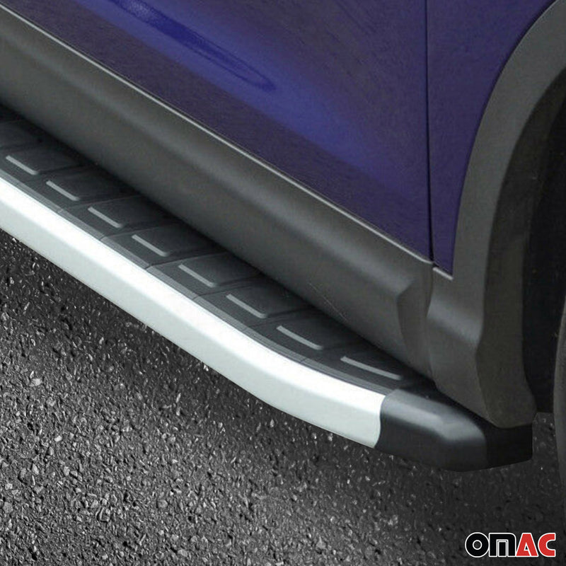 Seitenschweller Seitenbretter Trittbretter für Opel Antara 2006-2015 Alu Schwarz
