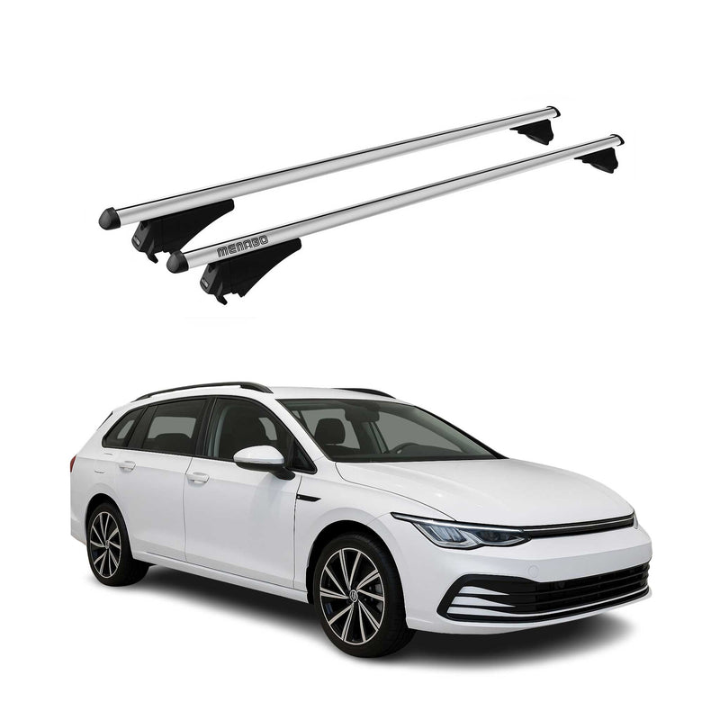 Menabo Dachträger Grundtäger für VW Golf Variant 2020-2025 75kg Alu Silber 2 tlg