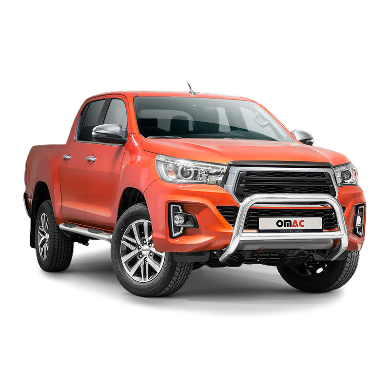 Frontbügel Frontschutzbügel für Toyota Hilux 2018-2022 ABE Stahl Silber