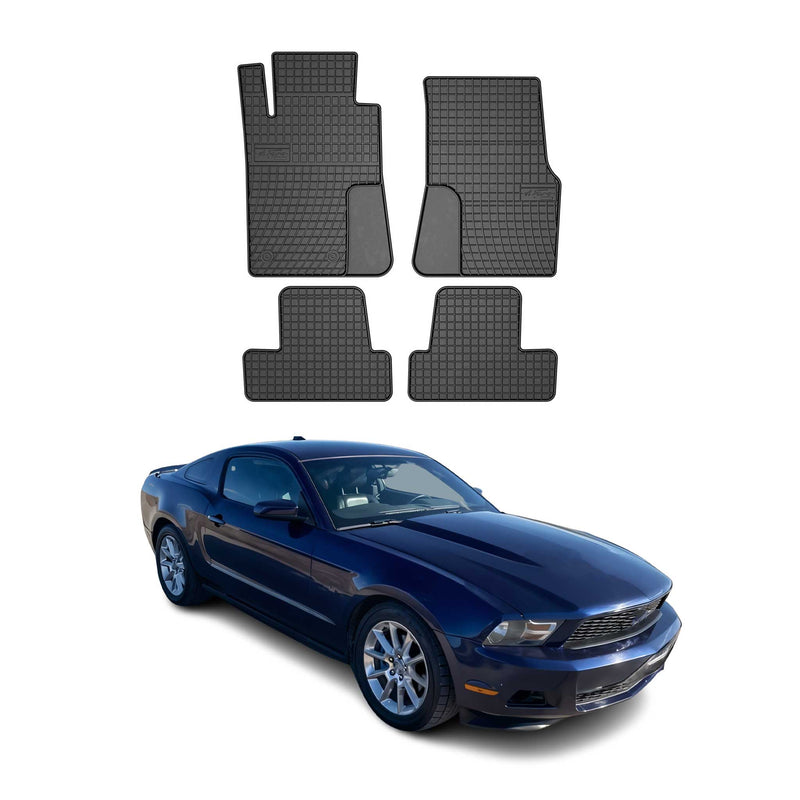 OMAC Gummi Fußmatten für Ford Mustang 2004-2014 Automatten Gummi Schwarz 4tlg