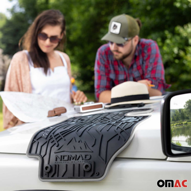 Fußmatten Gummimatten für Chevrolet Cruze I 2008-2016 1.Reihe Schwarz Grau 2 tlg