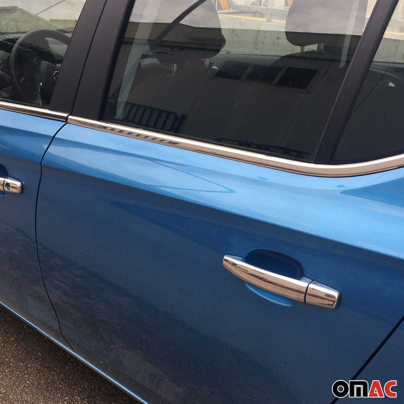 Window strips decorative strips for Opel Corsa 2015-2019 stainless steel chrome 6 pieces