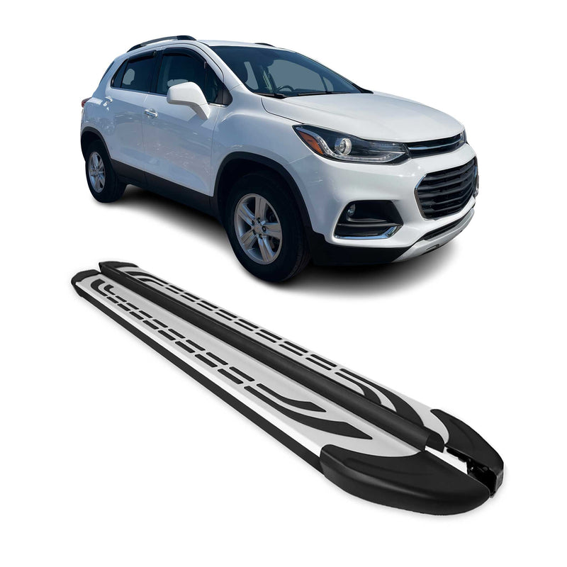 Trittbretter Schweller Seitenbretter für Chevrolet Trax 2012-2019 Alu Schwarz