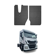 OMAC Gummi Fußmatten für Iveco X-Way 2020-2026 Automatten Gummi Schwarz 2tlg